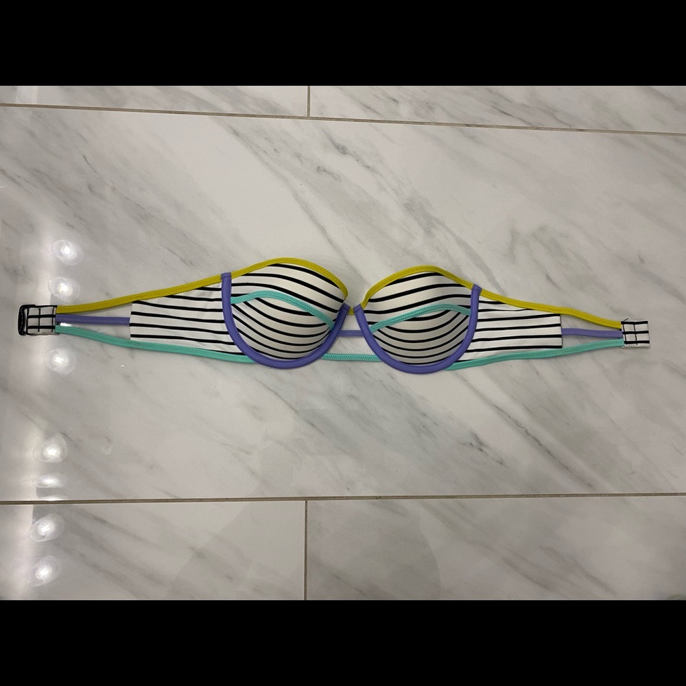 VS swim striped bikini top